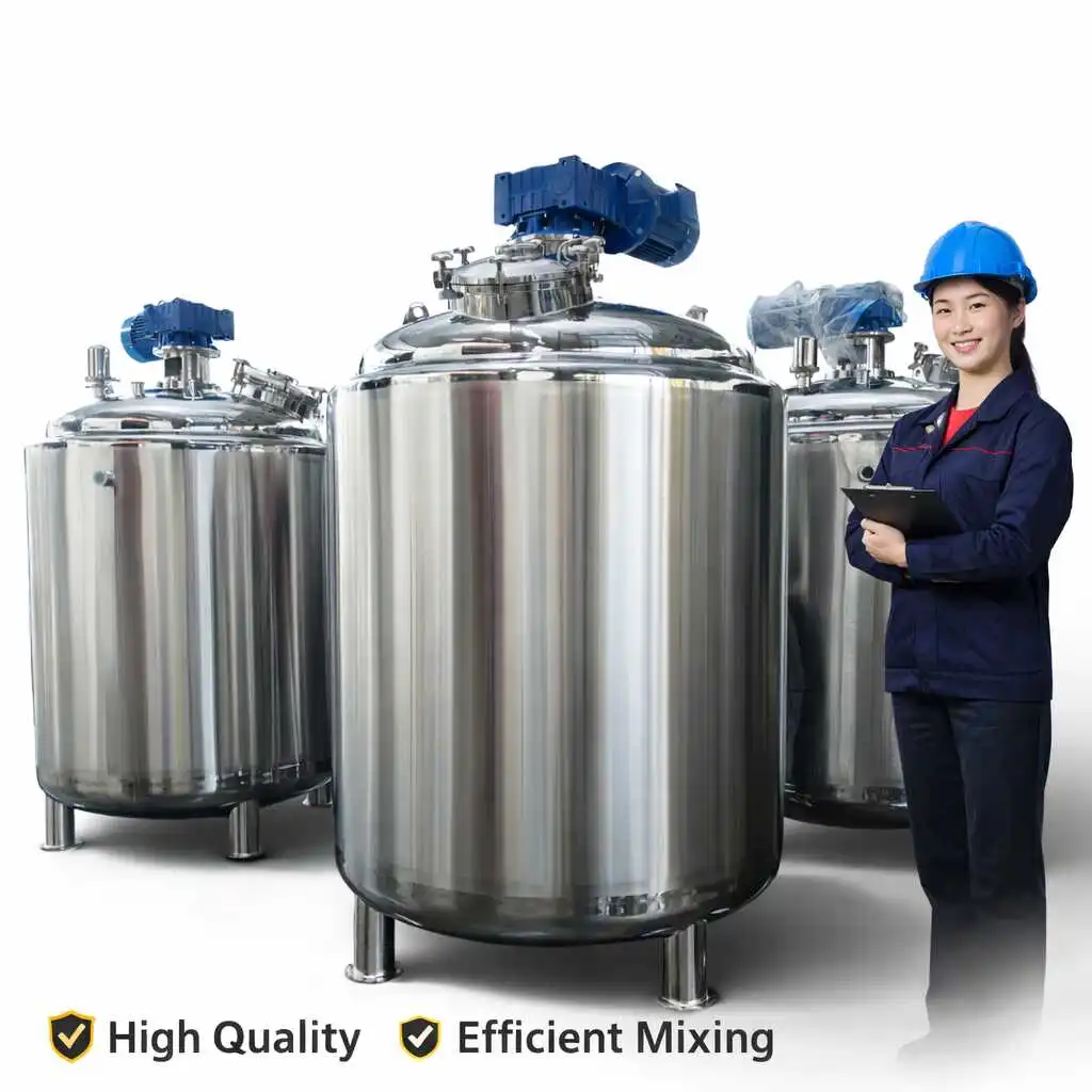 Custom industrial stainless steel mixing tank with sanitary design